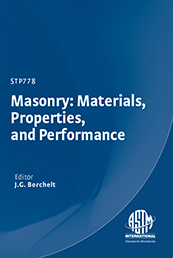 Book cover for Masonry: Materials, Properties, and Performance
