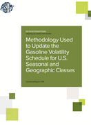 Book cover for Methodology Used to Update the Gasoline Volatility Schedule for U.S. Seasonal and Geographic Classes