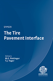 Book cover for The Tire Pavement Interface