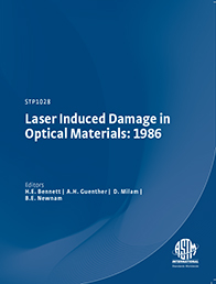 Book cover for Laser Induced Damage in Optical Materials: 1986