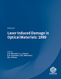 Book cover for Laser Induced Damage in Optical Materials: 1989