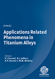 Book cover for Applications Related Phenomena in Titanium Alloys